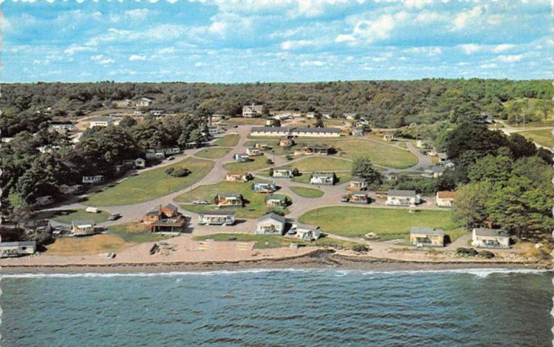 Maine Belfast Colonial Gables Motel And Cottages Aerial View