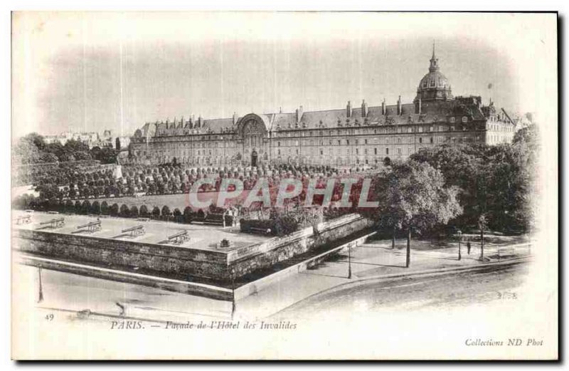 Old Postcard Paris Facade of the Hotel des Invalides