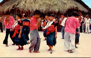 Panama San Blas Indians Dancing During Festival On Day Of The Indians