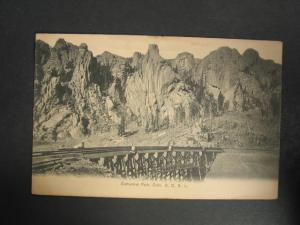 CATHEDRAL PARK CO RR TRAIN BRIDGE c1910 Postcard