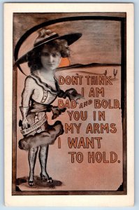 Cobb Shinn Signed Artist Postcard Pretty Woman Don't You Think I Am Bad And Bold