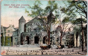 1907 Osborn Hall Yale University New Haven Connecticut Roadway Posted Postcard