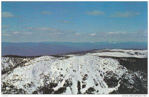 Aerial View of Silver Star Mountain, Ski Hill, Vernon, British Columbia, Cana...