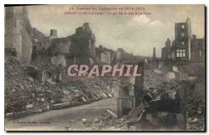 Old Postcard Army War in Lorraine in 1914 1918 Gerbeviller bombards What far ...