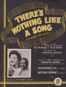 There Is Nothing Like A Song Robinson Crusoe 1940s Newcastle Sheet Music