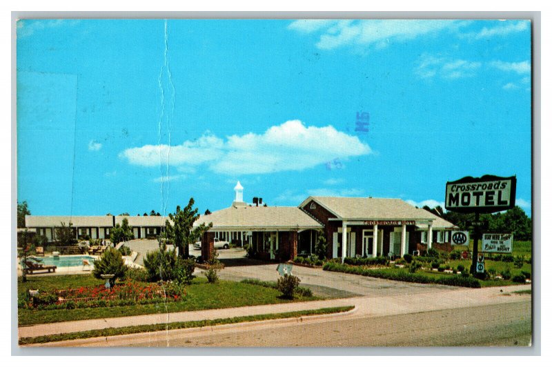 Crossroads Motel Perry Georgia Vintage Standard View Postcard