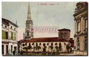 Coutras Old Postcard L & # 39eglise