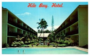 Vintage Hilo Bay Hotel & Pool Hawaii Postcard