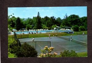 Me Samoset Hotel Resort Rockland Maine Postcard Tennis Court Pool Carte Postale