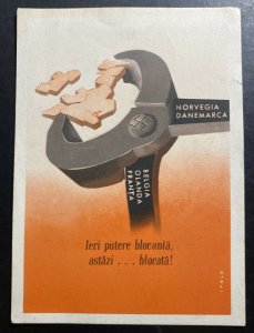 Mint Italy Advertising Postcard Yesterday Blocking Power today blocked