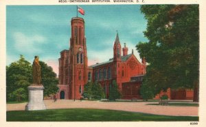 Vintage Postcard 1930's Smithsonian Institution Washington DC District Columbia