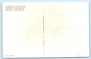 RPPC Monumento Simon Bolivar CARACAS Venezuela Postcard