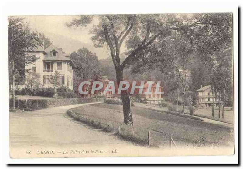 Uriage Old Postcard The villas in the park