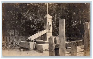 c1907 Water Spigot Well Water View Quebec Canada RPPC Photo Unposted Postcard 