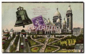 Old Postcard Paris The Basilica of Sacre Coeur Montmartre Bell Bell