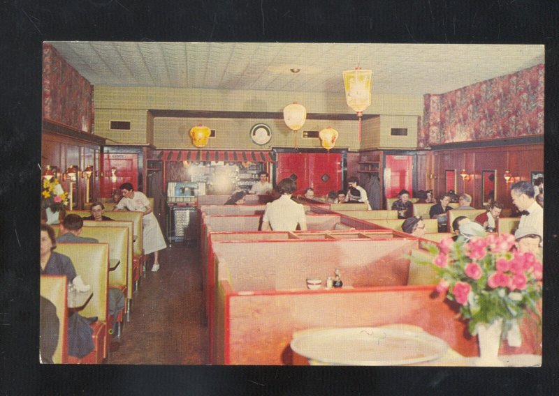 RUTLAND VERMONT KONG CHOW CHINESE RESTAURANT INTERIOR ADVERTISING POSTCARD