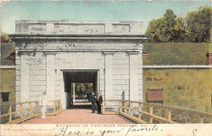 Fortress Monroe Virginia 1906 Postcard Entrance To Fortress Monroe