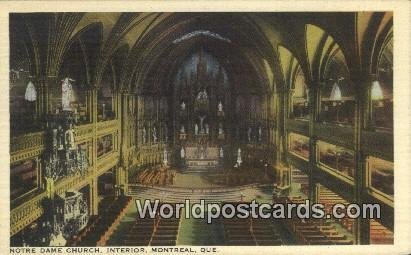 Notre Dame Church Montreal Canada Unused 