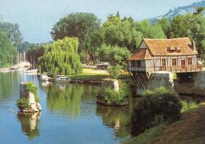 France - Vernon. Le Moulin, Old Mill House on the Bridge