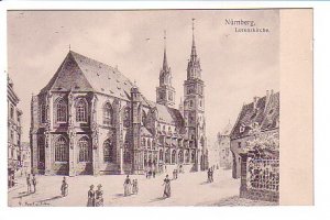 F Trort u John Sketch, Lorenz Church,  Nurnberg Germany, Herman Martin