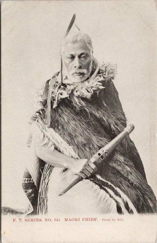 FT. Series Maori Chief NZ New Zealand UNUSED Gill Postcard E56