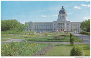 Legislative Building, Flower Beds, REGINA, Saskatchewan, Canada, 40-60's