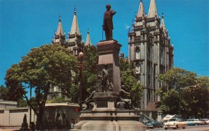 c.1950's Pioneer Monument Salt Lake City, Utah Postcard 2T5-342