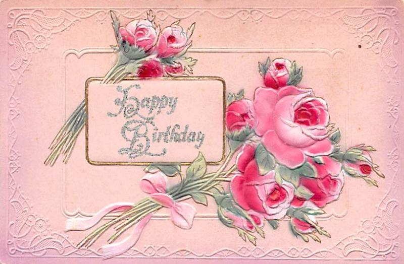 Post Card Old Vintage Antique Happy Birthday Unused