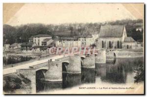 Old Postcard Saint Junien Le Pont and Notre Dame Du Pont