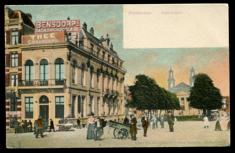 Amsterdam, Netherlands. Waterlooplein circa 1900. Undivided back