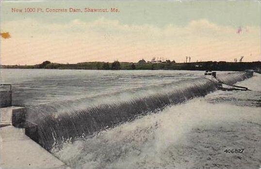 Maine Shawmut New 1000 Feet Concrete Dam