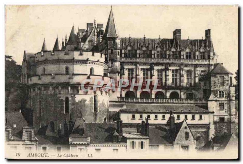 Old Postcard Amboise Chateau