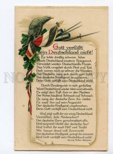 275837 WWI Germany PROPAGANDA Eagle FLAG vintage EMBOSSED PC