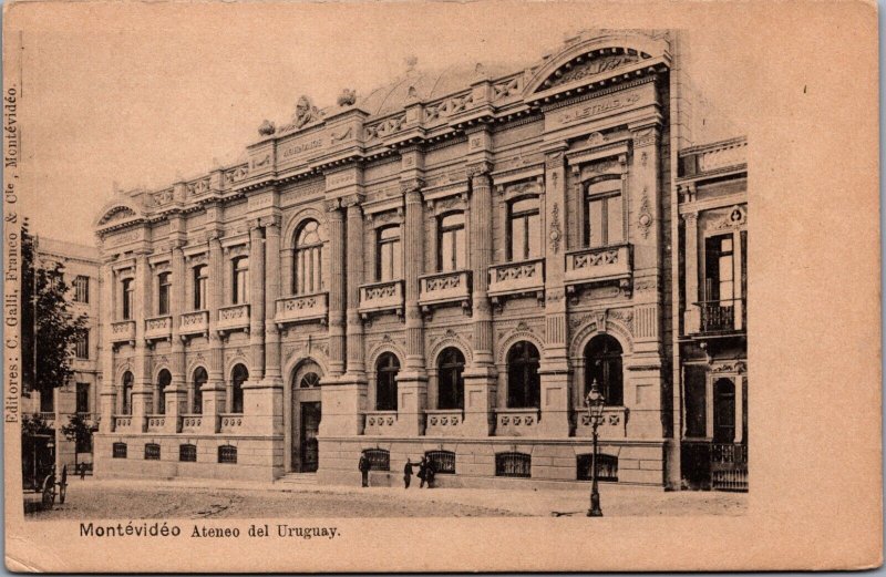 Uruguay Montevideo Ateneo del Uruguay Vintage Postcard C132