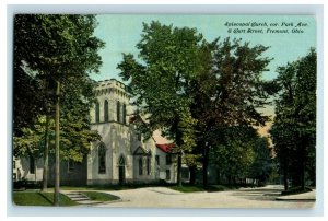 C.1900-10 Episcopal Church Cor Park Ave. & Curt St Fremont Ohio Vintage Postcard