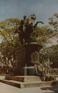 Vintage Postcard Statue of Simon Bolivar in the Plaza Bolivar Caracas Lima Peru