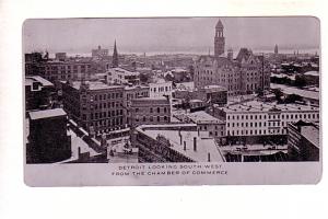 Aluminium Postcar, Looking South-West From Chamber Commerce, Detroit, Michigan