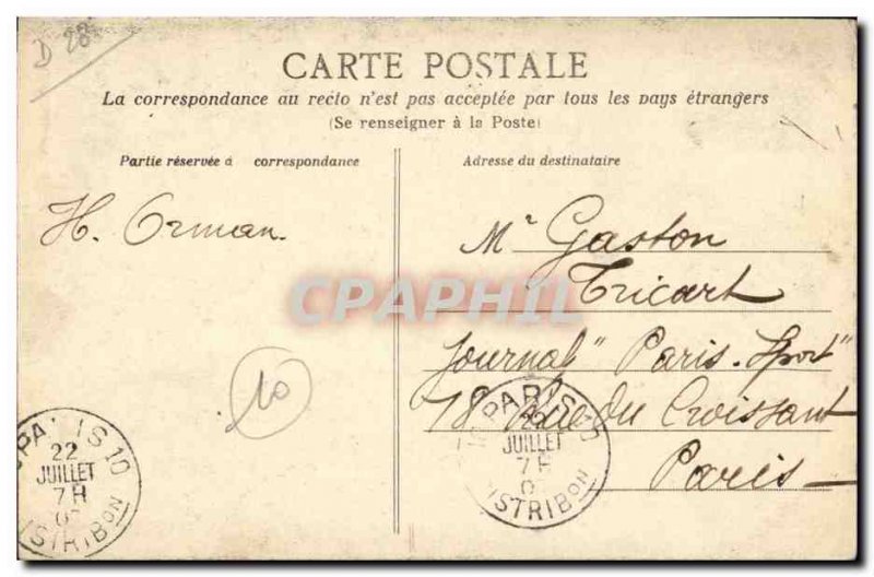 Chartres Old Postcard Facade of the cathedral