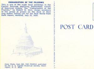 DC - Washington. Capitol Rotunda Painting, Embarkation of the Pilgrims