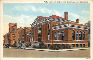 Public Library and Baptist Church Cambridge, Ohio USA