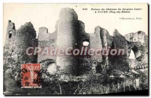 Postcard Ancient castle ruins of Jacques Coeur Naves Puy de Dome
