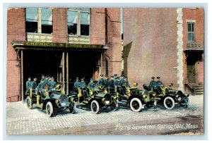 1909 The Flying Squadron Fire Fighters Springfield Massachusetts MA Postcard