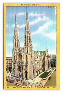 St. Patrick's Cathedral New York City New York c1955 Postcard