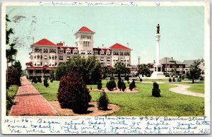 1906 Hemming Park and Windsor Hotel Jacksonville Florida FL Posted Postcard