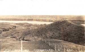 RPPC, Chamberlain, SD South Dakota MISSOURI VALLEY~Brule County c1930's Postcard