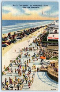 1958 JACKSONVILLE FLORIDA BEACH BOARDWALK*OLD CARS*COCA COLA SIGN*BATH HOUSE