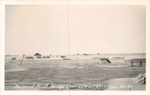 Belmont Point Bridge Carried Away Storm Nov 20 Nome Alaska Real Photo postcard