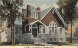 ROCKFORD, Illinois IL     CHURCH OF THE BRETHREN     1909 Vintage Postcard