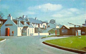 Street Scene Esso Petrol Pumps Knockando Moray Scotland UK 1976 postcard