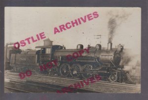 Aurora ILLINOIS RPPC 1908 TRAIN CB&Q RR Railroad Depot ENGINE 2800 IL Railway